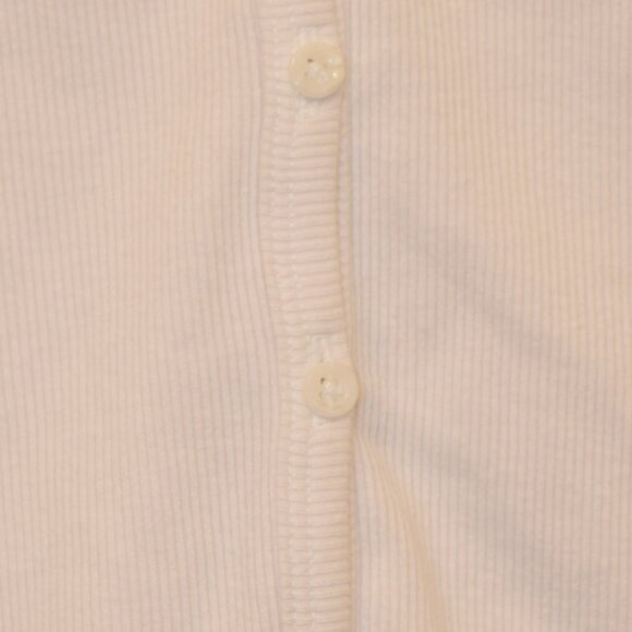 Wonder Nation White Button-Front Ribbed Tee | Size L (10–12) - Picture 2 of 5